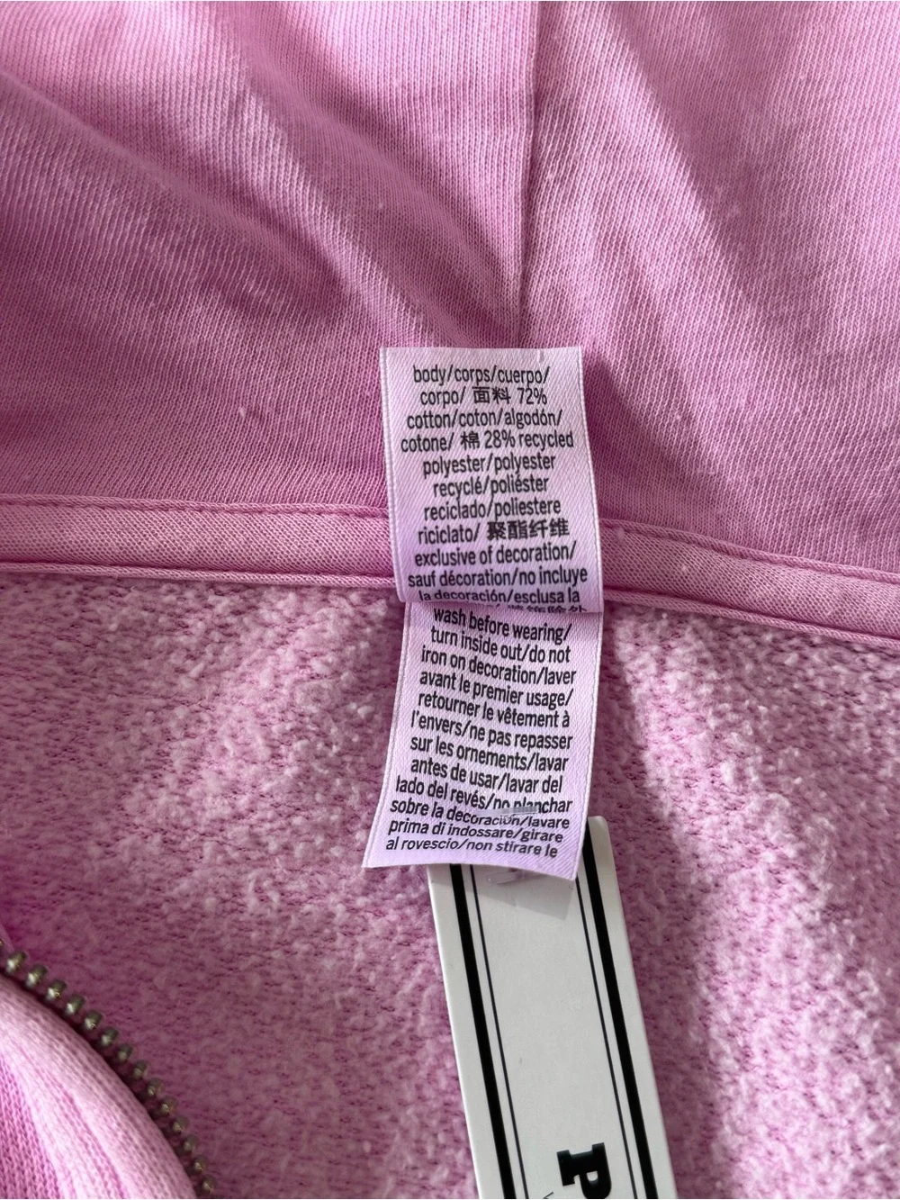 PINK Victoria's Secret Pink Half-Zip Hoodie Pullover Oversized - Picture 10 of 12